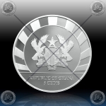 1oz GHANA 5 Cedis 2021 "Ice Age - Woolly Rhinoceros" BU